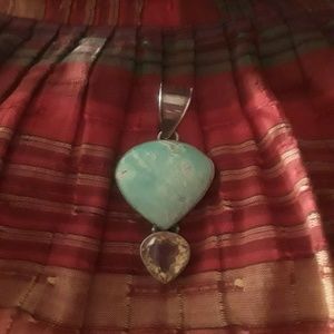 Turquoise and Citrine Pendant